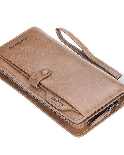 Men Long Fashion Wallets Desigh Zipper Card Holder - Libiyi
