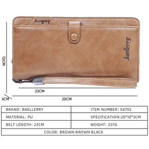 Men Long Fashion Wallets Desigh Zipper Card Holder - Libiyi