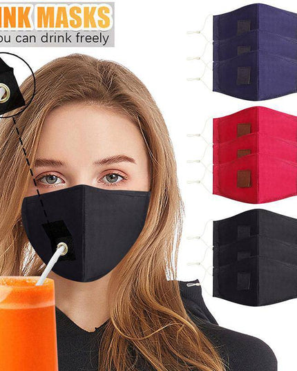 3pcs Adult Straw Mask - Libiyi
