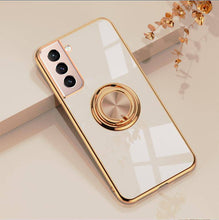 Load image into Gallery viewer, Shiny Plating Built-in Finger Ring Case For Samsung S21 Plus - Libiyi