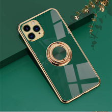 Load image into Gallery viewer, Shiny Plating Built-in Finger Ring Case For iPhone 12 Series - Libiyi