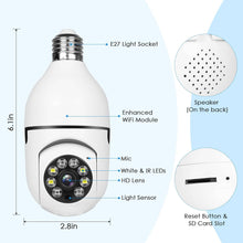 Load image into Gallery viewer, Keilini Lightbulb Security Camera-4