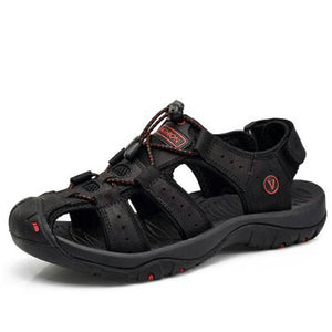 Libiyi Men's Outdoor Leather Toe Cap Sandals - Libiyi
