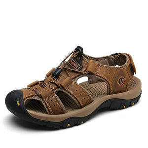 Libiyi Men's Outdoor Leather Toe Cap Sandals - Libiyi