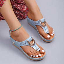 Laden Sie das Bild in den Galerie-Viewer, Libiyi Ladies Flip Flop Wedge slippers - Libiyi
