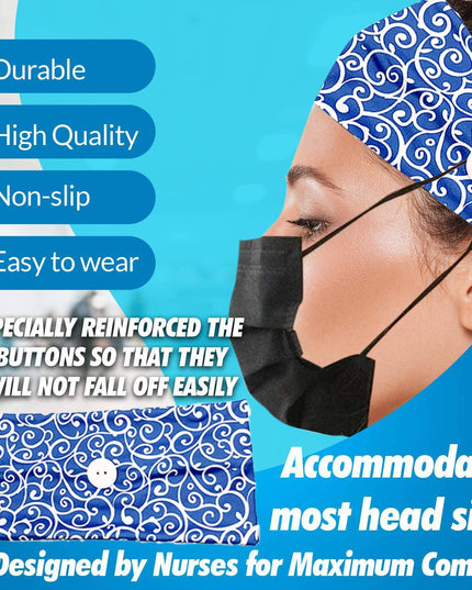 Button Elastic Hair Bands For Ear Saver - Libiyi