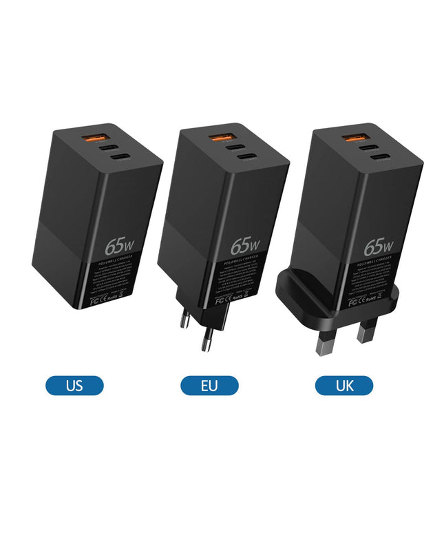 65W GaN Charger Quick Charge QC4.0 QC PD3.0 PD USB C Type C Fast Charger For Samsung Macbook iPhone - Libiyi