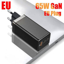 Laden Sie das Bild in den Galerie-Viewer, 65W GaN Charger Quick Charge QC4.0 QC PD3.0 PD USB C Type C Fast Charger For Samsung Macbook iPhone - Libiyi