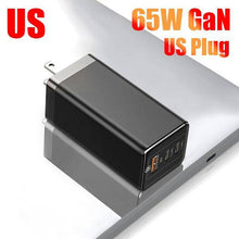 Laden Sie das Bild in den Galerie-Viewer, 65W GaN Charger Quick Charge QC4.0 QC PD3.0 PD USB C Type C Fast Charger For Samsung Macbook iPhone - Libiyi