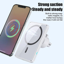 Laden Sie das Bild in den Galerie-Viewer, 15W Fast Wireless Magnetic Strong Suction Charger Car Holder Air Vent Bracket For iPhone - Libiyi