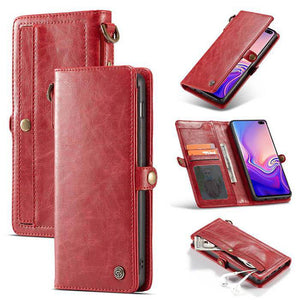 Samsung  Wallet Magnetic Case With Wrist Strap Detachable 2 in 1 Back Cover - Libiyi