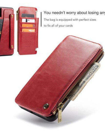 Business Zipper Wallet Detachable 2 in 1 Case For iPhone - Libiyi