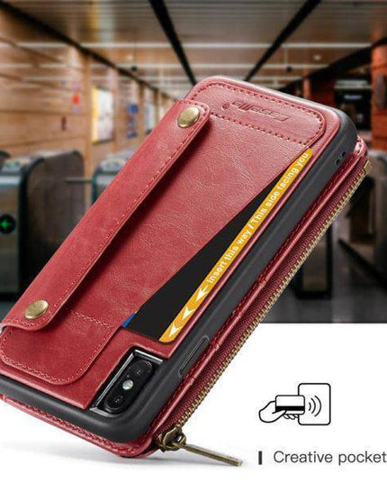 Business Zipper Wallet Detachable 2 in 1 Case For iPhone - Libiyi