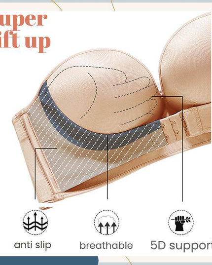 Strapless Front Buckle Lift Bra - Libiyi