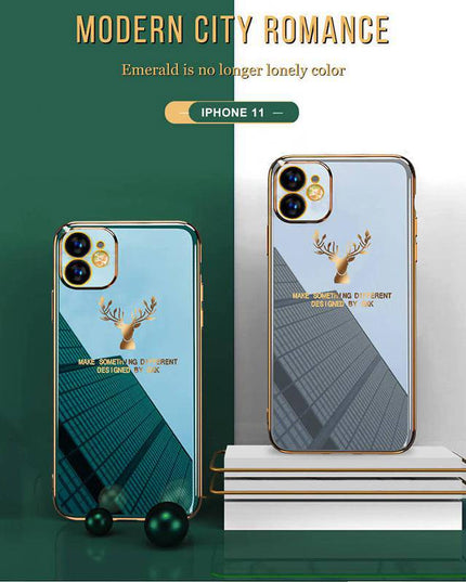 2022 Deer Pattern Camera All-inclusive Electroplating Process iPhone Case - Libiyi